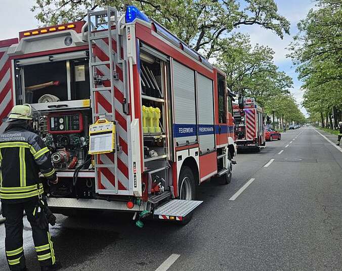 HLF und LF an der Einsatzstelle