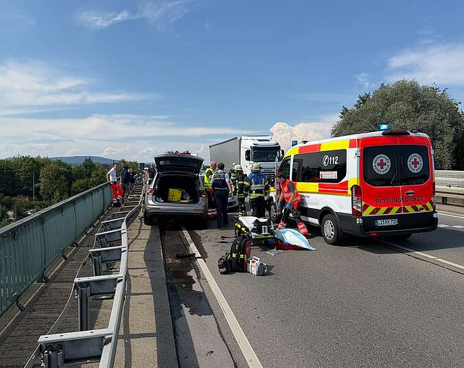 Die Unfallstelle auf der B31