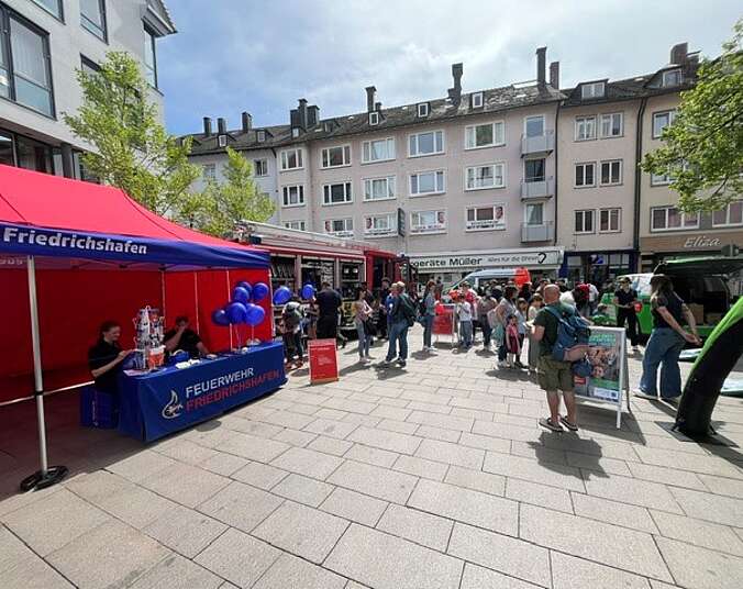 Der Infostand der Feuerwehr
