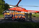 Gruppenbild der Jugendfeuerwehr Kluftern vor Christoph 45