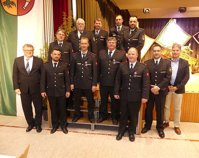 Die geehrten Feuerwehrmitglieder